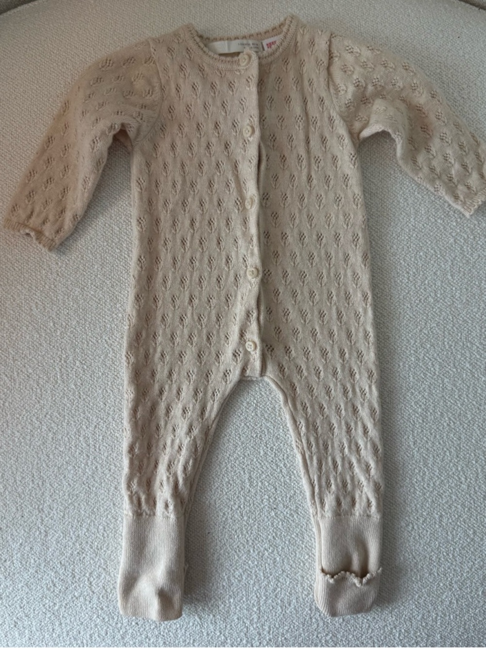 Zara Baby Knit One-Piece convertible Footed Romper